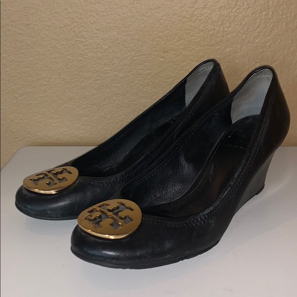 Tory Burch Shoes - Tory Burch Black Wedges Size 8